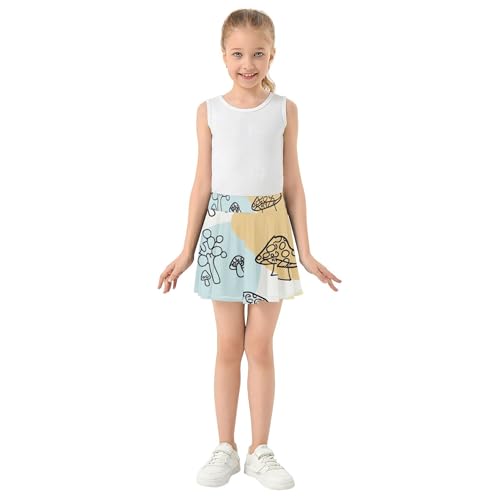 Cute Snails Toddlers Tennis Skirts Preppy Girls Skorts Athletic Shorts Cheer Skirt 4t3