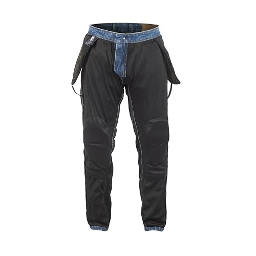 WICKEDSTOCK-Mens Motorcycle Jeans-CE Level 2 Armor-Biker Pants Blue Denim-Aramid Lined-Protective Motorcycle Pants - Thumbnail 3