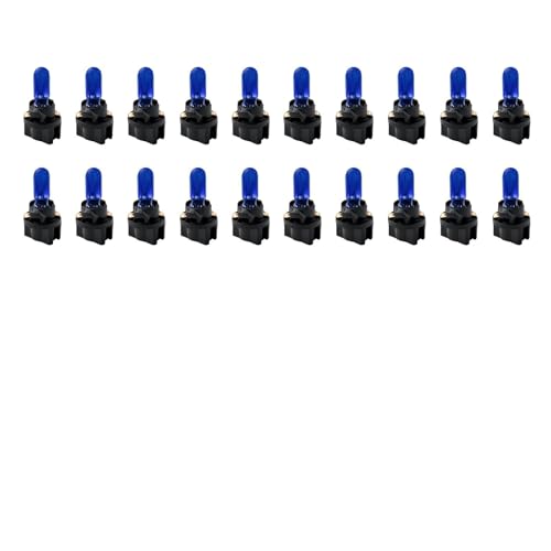 Purthog 20PCS Halogen Instrument Cluster Bulbs Kit,1.2W 12V T5 Dash Lights for Car Interior Fit for Gauge Cluster Lights Replacements,57,58,70,73,74,79,85 2721 Dash Light Bulbs
