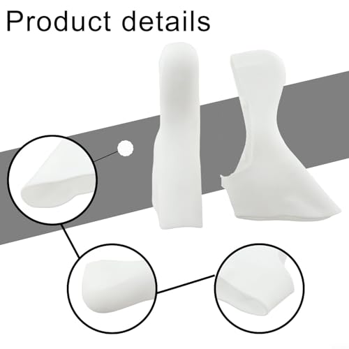 Capuchons de levier de frein en silicone pour ST-RS685, housses de poignée antidérapantes et résistantes aux intempéries avec toucher confortable (blanc) – vue 7
