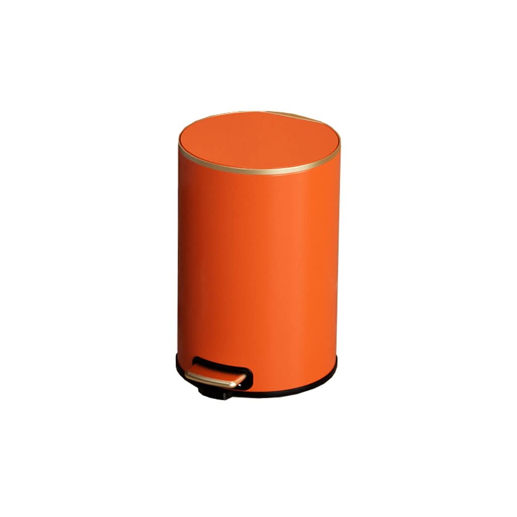 Poubelle compacte en acier inoxydable orange pour éliminer vos déchets