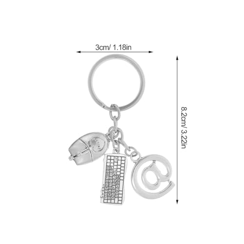 MAGICLULU Llaveros de Computadora de Aleación Zinc 2 Piezas Colgante Teclado y Ratón, Accesorio Decorativo para Mochila y Obsequio Conmemorativo Tecnológico - imagen 7