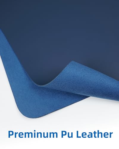 Image of Leather Desk Pad Blotter,Mouse Pad,Office Desk Mat, Non-Slip PU Leather Desk mat,Large Desk mat,Waterproof Keyboard mat for Office /Home /Decor (Midnight Blue,31.5 inch x 15.7 inch)