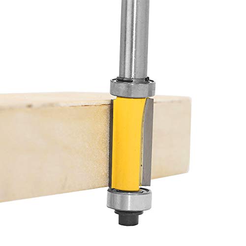 Gasea Fräser, 8 mm, Schaft aus Wolframcarbid, C3 zum Kopieren, oben und unten, Kugellager, Holzmesser, gelb, 25 mm