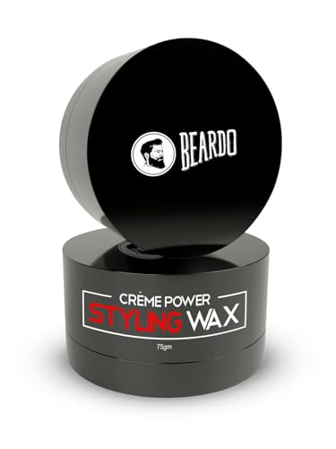 Beardo Creme Power Styling Wax, 75 gm | Cream Hair Wax Men | Crème Styling Wax | Volumizing Wax | Natural Finish | Hair Cream | Hair Wax for Non Stick, Smooth Hair