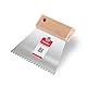 COMENSAL® Zahnspachtel - Kleberspachtel - 4er set 4x4 mm, 6x6 mm, 8x8 mm,150 mm - Trapezspachtel - Holzgriff - zum Auftragen von Kleber - Made in EU