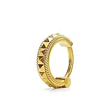 Pyramid Nose Ring Hoop, Nose Clicker Hoop, Geometric Nose Ring, Handmade Edgy Body Jewelry by Umanat