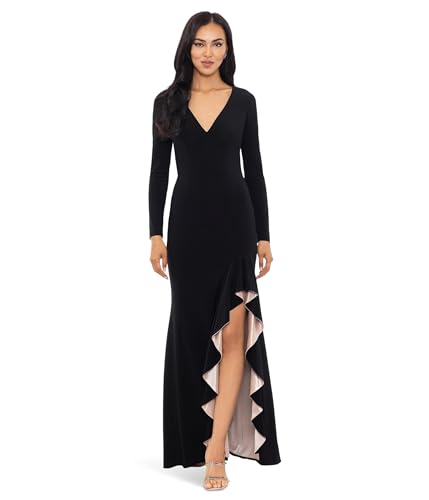 Amazon.com: Xscape Long Ity Long Sleeve Contrast Lining Black/Nude 8 : Clothing, Shoes & Jewelry Amazon.com: Xscape Long Ity Long Sleeve Contrast Lining Black/Nude 8 : Clothing, Shoes & Jewelry