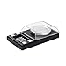 Kitchen Scale Wysoka precyzyjna skala elektroniczna 0,001g skala salda biżuterii MG MINI szminka skala Cyfrowa skala kieszeni, czarna (Color : Black, Rozmiar : 50g)