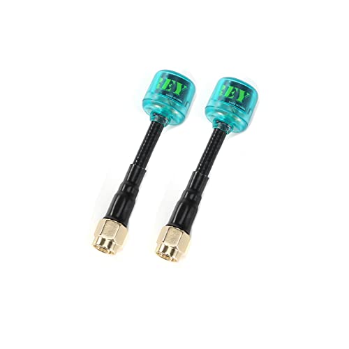 FlyFishRC Osprey 2pcs 60mm RHCP 5.8G-H-z SMA Antennas 2.82dBi RC FPV Racing Drone Quad Antenna...