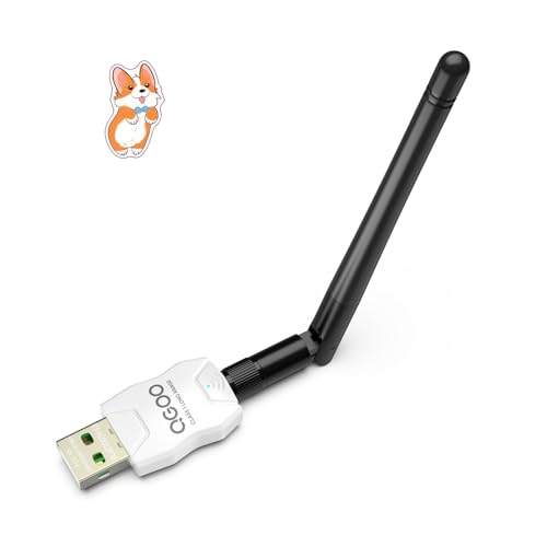 Class 1 Long Range Bluetooth Adapter for PC, QGOO USB Bluetooth Adapter for PC 5.3+EDR, Bluetooth Dongle Bluetooth Receiver Support Windows10/8.1/8/7?white-248?