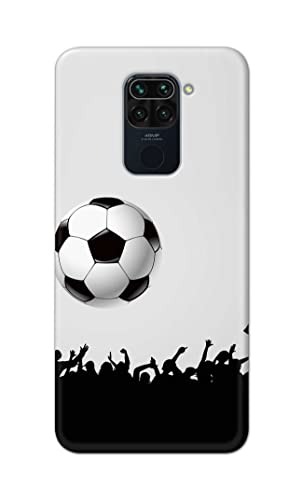 Image of Printed Hard Back Cover Case for Mi Redmi Note 9 Back Cover (Football Icon) -1302