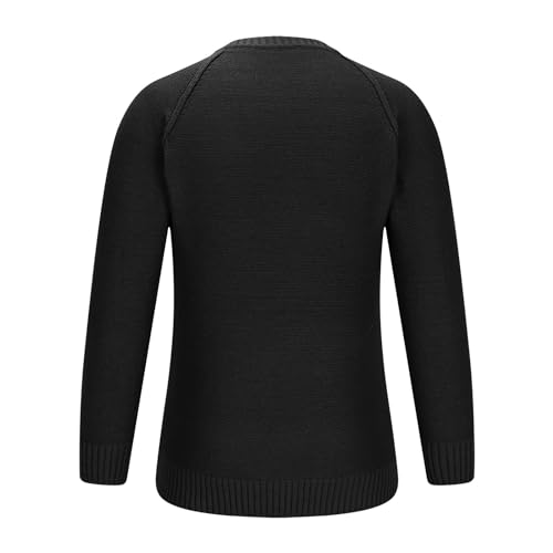 Mens Fall and Winter Casual Sweater Slim Fit Solid Crewneck Pullover Tops Soft Warm Long Sleeve Knit Sweaters4