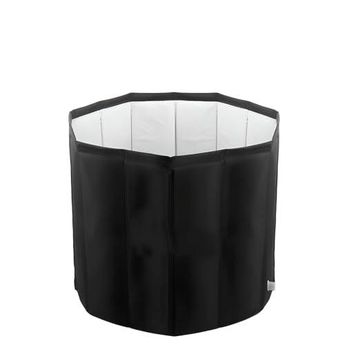YYW Tragbare faltbare Eisbadewanne, große tragbare Badewanne für Zuhause, Outdoor, Fitnessstudios, zusammenklappbare Einweichbadewanne für Dusche (Isolierungsset, 70 cm)
