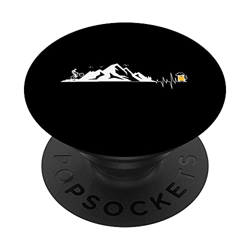 Jarra de cerveza para bicicleta de montaña con latido del corazón PopSockets PopGrip Intercambiable