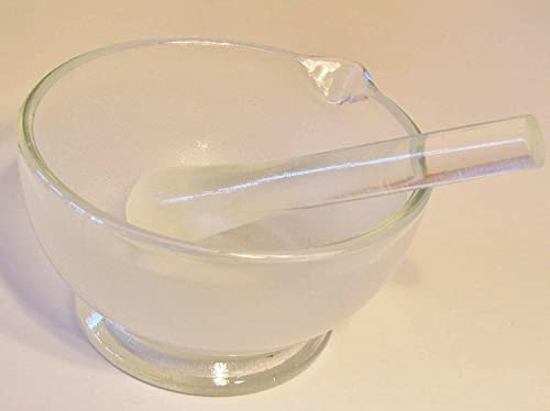 Glass Mortar and Pestle Set, 3 Inch (75 Mm), 4 Oz