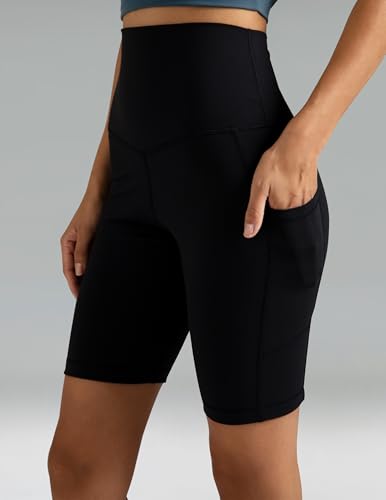 Colorfulkoala Women's High Waisted Biker Shorts with Pockets 8" /10" Inseam Workout Yoga Shorts Running Tights3