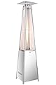 Vivicreate Pyramid Propane Patio Gas Heater 42000 BTU with Quartz Glass Tube Auto Ignition Wheels Ground Nails for Outdoor Commercial Restaurant Garden