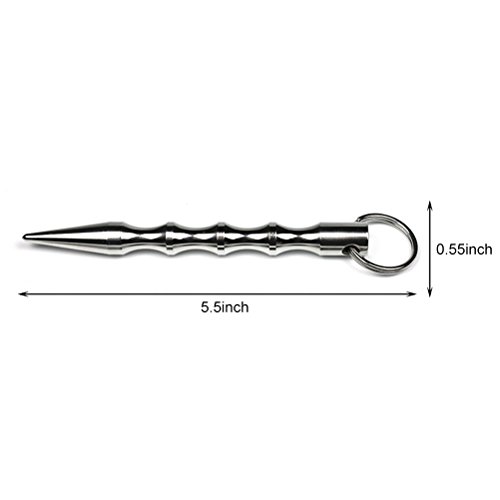 Chaveiro Kubaton de autodefesa Vankcp de aço inoxidável 14 cm, Kubotan anti lobo de defesa para disj