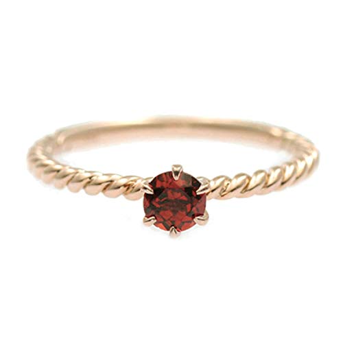 Gnzoe Jewlery Gift - Women 18K Rose Gold Anniversary Promise Ring, Round Garnet Twisted Band Rings for Womens Rose Gold Size L 1/2 steampunk buy now online