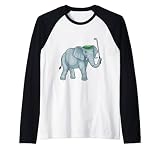 Elefante Golf Palos de golf Camiseta Manga Raglan