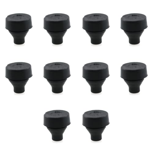 HJGarden 10PCS 8mm Environmentally Friendly Rubber Foot Plugs Black Leak