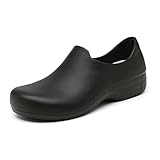FULORIS Women's Waterproof Oil Resistant Non Slip Clogs Nurse Nursing Shoes for Women Chef Kitchen Garden Shoe Comfortable Server Shoes for Women Restaurant Black Size 9