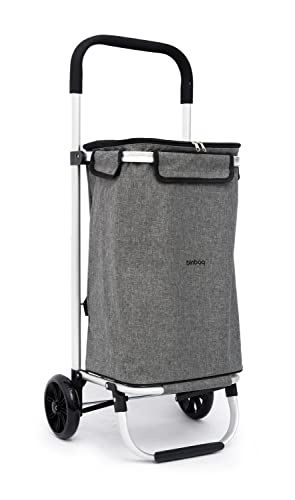 blnbag T2 - Klappbarer Einkaufstrolley Shopping Bag Trolley, Leichter Einkaufsroller stabiles Alu-Gestell, Einkaufstasche mit Rollen, 45L, 96 cm