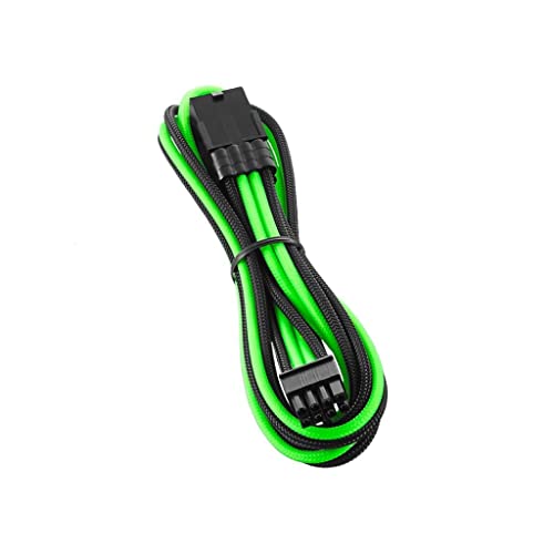 Image of CableMod Pro ModMesh 8-pin PCI-e Extension 45cm - Black /Light Green [CM-PCAB-8PCI-N45KKLG-3PK-R]