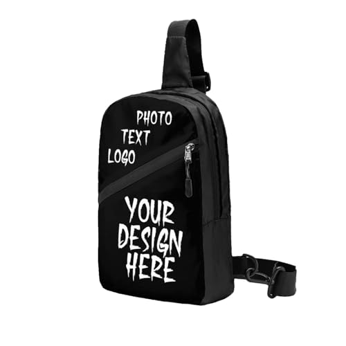 Custom Messenger Bag Design Your Text Logo Sling Shoulder Backpack For Men Women, Personalized Custom Messenger Bag Gift2