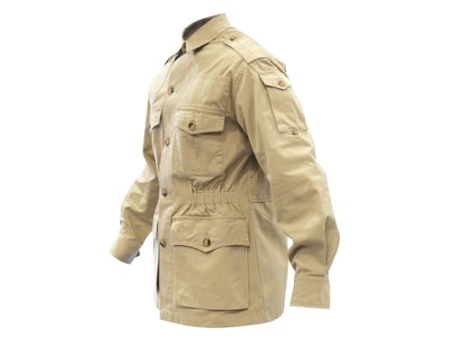 Men's Safari Jacket Khaki Large Tall4