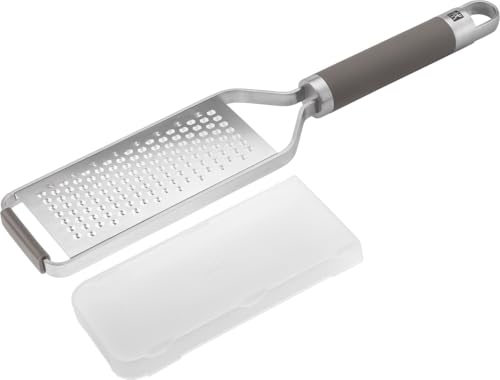 ZWILLING Pro Reibe, Fein, Länge: 34 cm, Rostfreier Edelstahl, Rutschfester und ergonomischer Griff, Grau