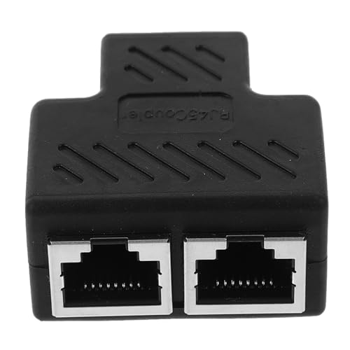 Gadpiparty Plastic Material 1 to 2 Ethernet Splitter Easy to Connect and Use Splitter