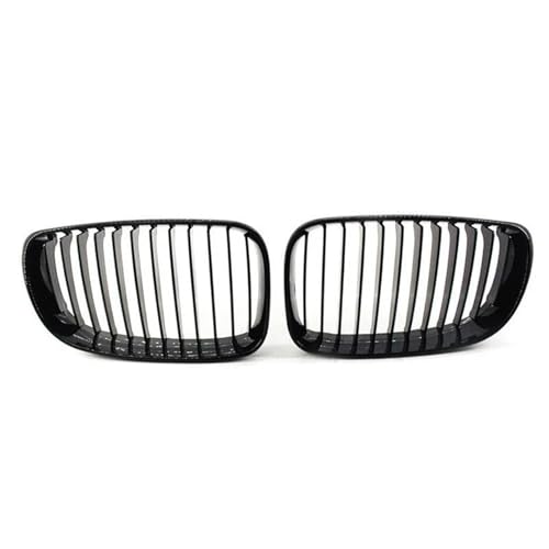 Rejilla de salida de aire Parrilla deportiva de carreras negra de doble lama para BMW Serie 1 E81, E82, E87 y E88 (2008-2013)(Kidney Grille 2)