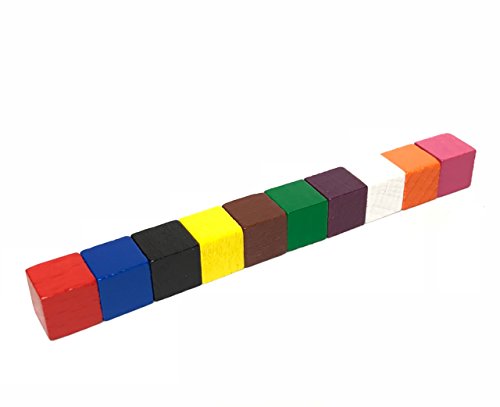 Cubi in legno, 10 x 10 x 10 mm, 100 pezzi, colori