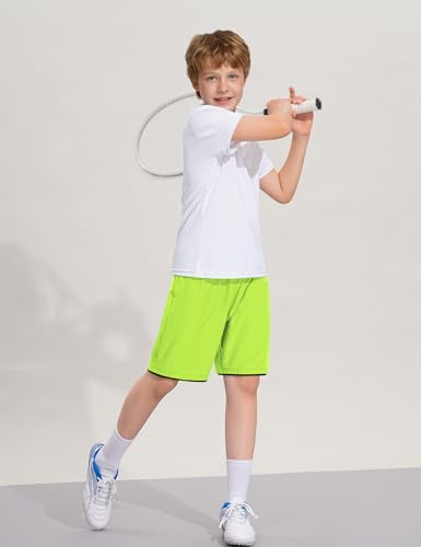 Boys Athletic Shorts Kids Youth Performance Quick Dry Sports Gym Active Basketball Soccer Shorts with Pockets3