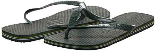 Sandália feminina Havaianas com logotipo do Brasil, Olive Green, 11-12