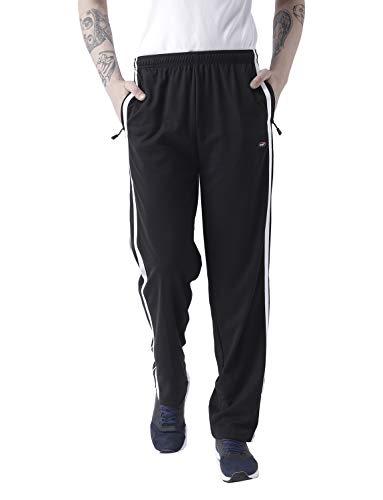 Image of berge' Men Cotton Polyester Comfy Regular Fit Sports Quality Track Pants with Secure Zipper Pocket, Casual Wear Lower Tracks Pant