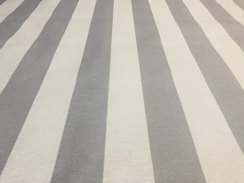 Sofia Striped Fabric, 4cm Wide White Stripes for Curtains Upholstery Home Decor Table Runner Material, 140cm Wide (1 Metre - Image 4