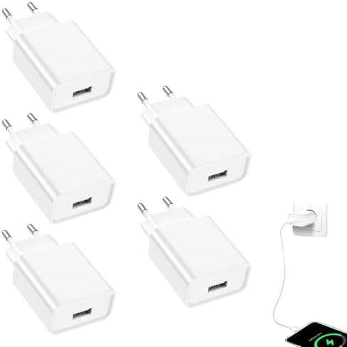 Chargeur 5V 2A, 5 Pack Alimentation 5V 2A, Adaptateur 5V 2 A, Cha...