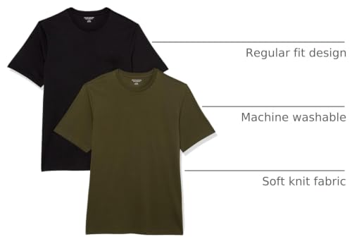 Image of Amazon Essentials Men's Short-Sleeve Crewneck Pocket T-Shirts, Pack of 2