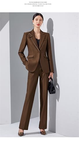 Women Suits Office Work 2 Pieces Set Lady Blazer Formal Business Suit Wedding Tuxedos Party (Blazer+Pants)3