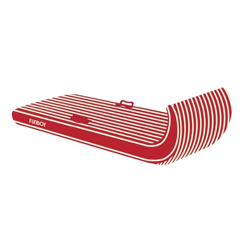 FUNBOY Red Stripe Toboggan – Luxury Inflatable Snow Sled |