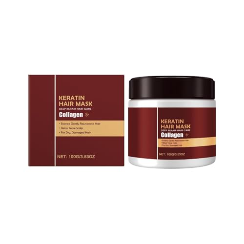 Collagen Hair Mask, Keratin Hair Mask, Keratin Hair Treatment Puede Nutrir Y Reparar Profundamente El Cabello Seco, No Graso, Adecuado Para Todo Tipo De Cabello.100g (1)