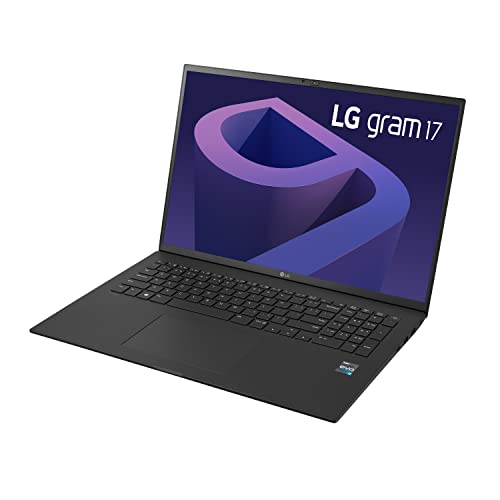 LG gram laptop 17Z90Q - 17 Inch, Intel Evo Core i7 - 12th Gen, 80Wh Battery, (2560 x 1600 px), 16 GB RAM, 1 TB SSD Memory, Windows 11 OS - Black