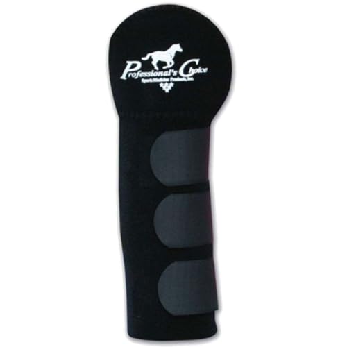 Image of PROFESSIONAL'S CHOICE Horse Tail Wrap with Padded Protection, Black | Non-Slip Tail Guard with Adjustable Fasteners, Universal Fit, Travel & Stall Use