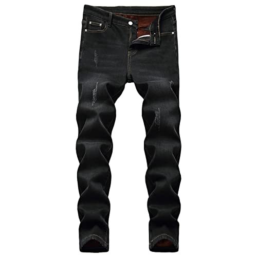 Jeans chauds homme doublés laine idéal pour sorties hivernales pantalon denim souple