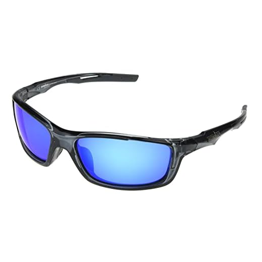 Ironman 1804 Wrap-Around Sport Sunglasses for Men, Crystal Grey, 64mm
