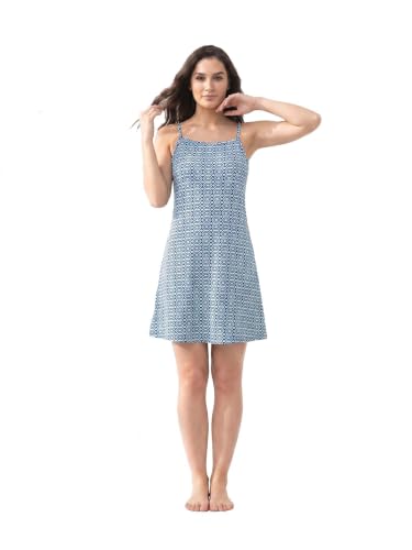 Image of Inner Sense Organic Cotton Nighty for Women Stylish I Above Knee Length Spaghetti with Scoop Neck Design I Adjustable Straps Camisole for Woman to Wear Solo or Layered
