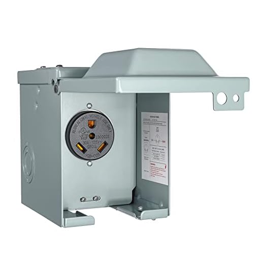 BougeRV 30 Amp RV Power Outlet Box,Enclosed Lockable Weatherproof Outdoor Electrical Nema TT-30R Receptacle,125 Volt for Temporary Hookup RV Camper Travel Trailer Motorhome Electric Car Generator